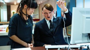 Der führer inspects a mouse.